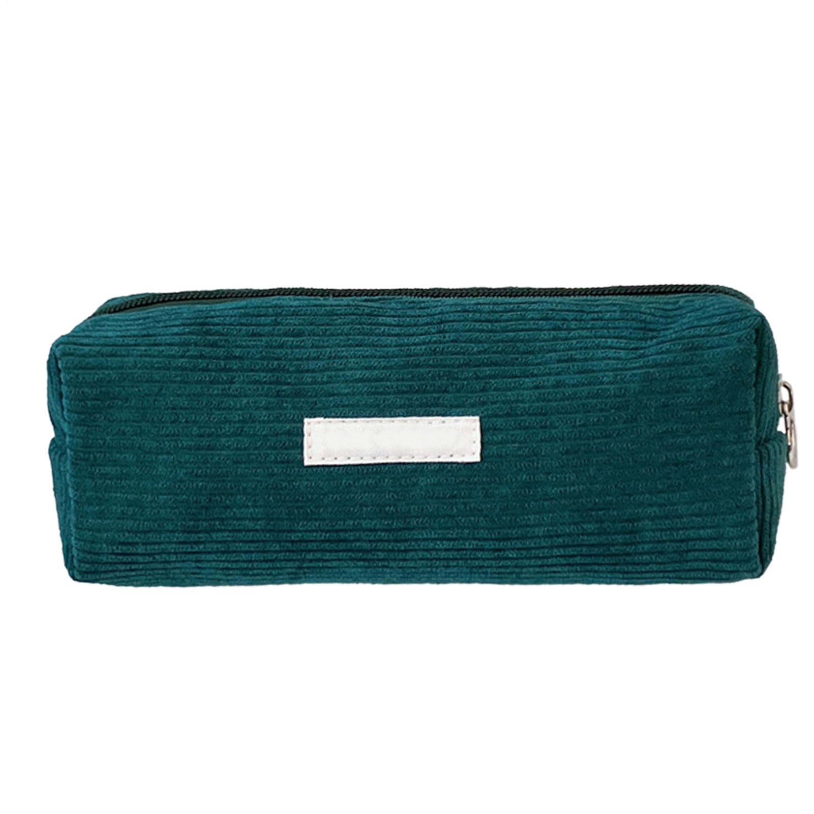 NECXON Astuccio in velluto a coste, astuccio morbido per ragazze, astuccio per matite, astuccio per trucchi, astuccio carino per bambini, studenti, cancelleria per ufficio scolastico (bianco