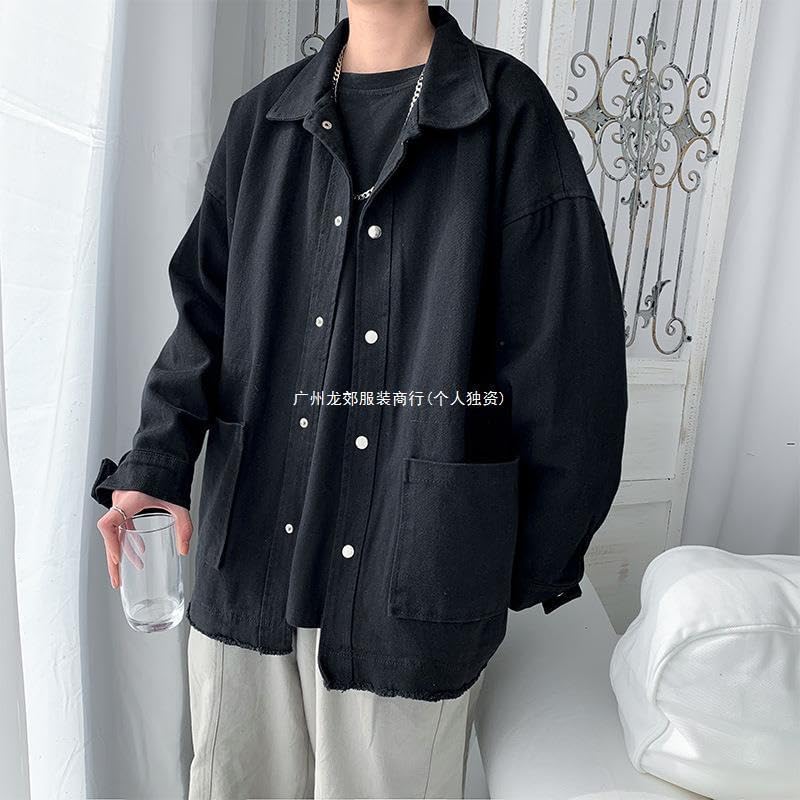 Men's Spring Loose Workwear Jacket with Korean-Style Vintage2