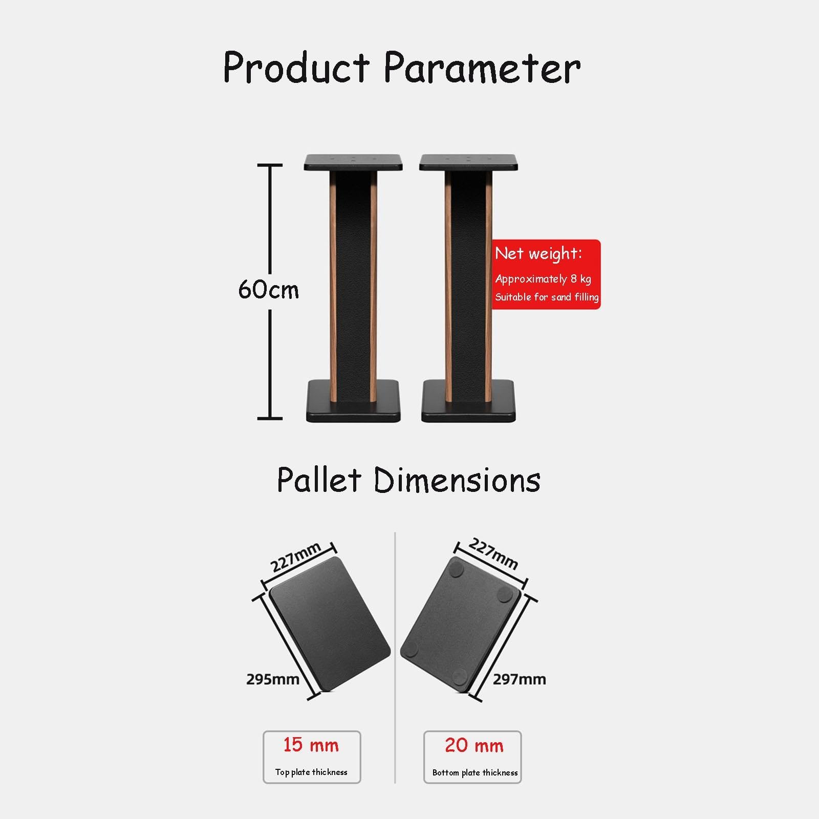 Soportes para Altavoces (par), Almohadillas Aislantes Y Sistema De Gestión De Cables para Monitores De Estudio.