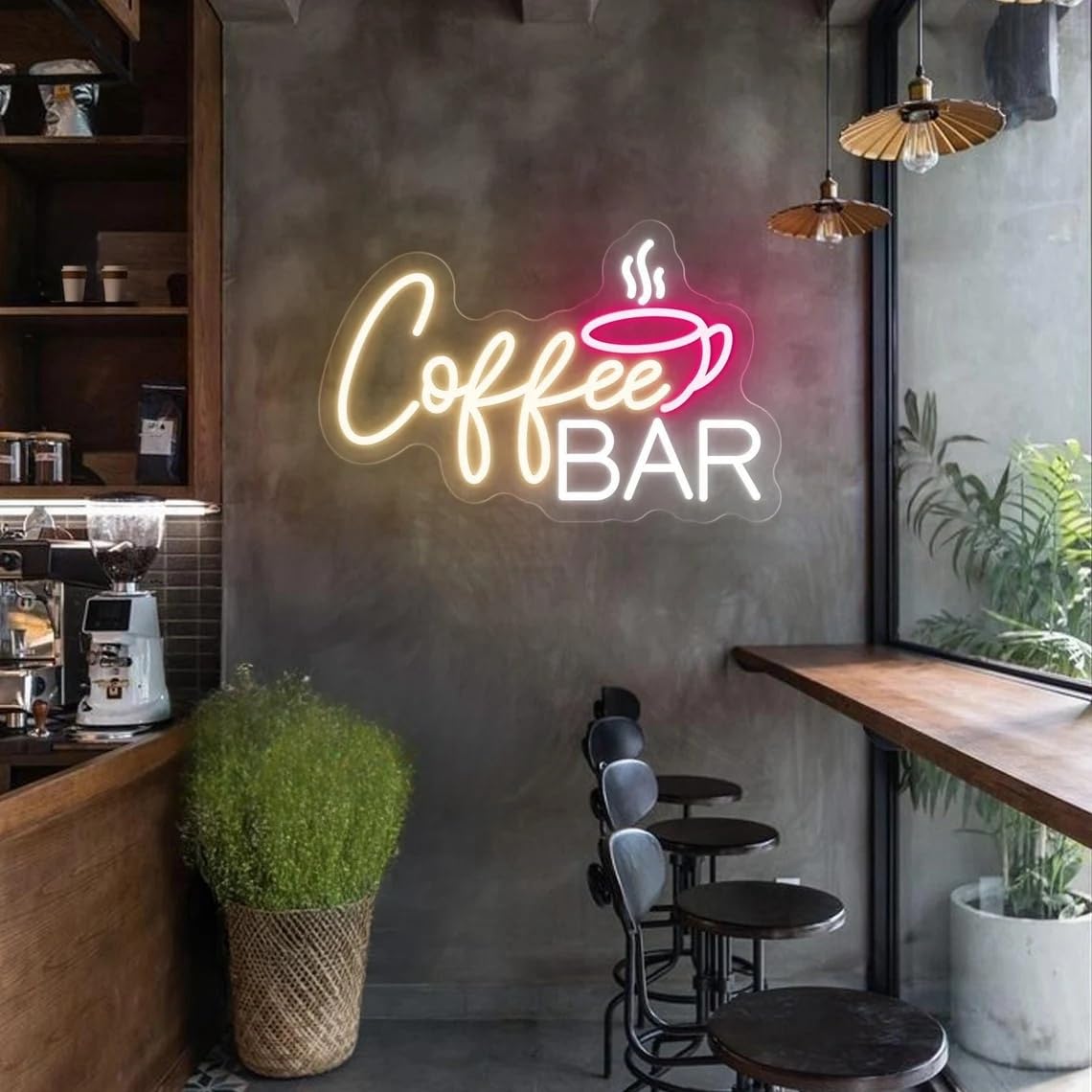 Coffee Bar Neon Sign,Custom Cafe Neon Sign,Home Kitchen Wall Decor,Caffee Shop Sign,Store Restaurant Signage,Welcome Sign,Coffee Lover Gifts โ image 1