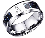 Star Scifi Trek Original Command Symbol Blue Carbon Finger Ring (11)