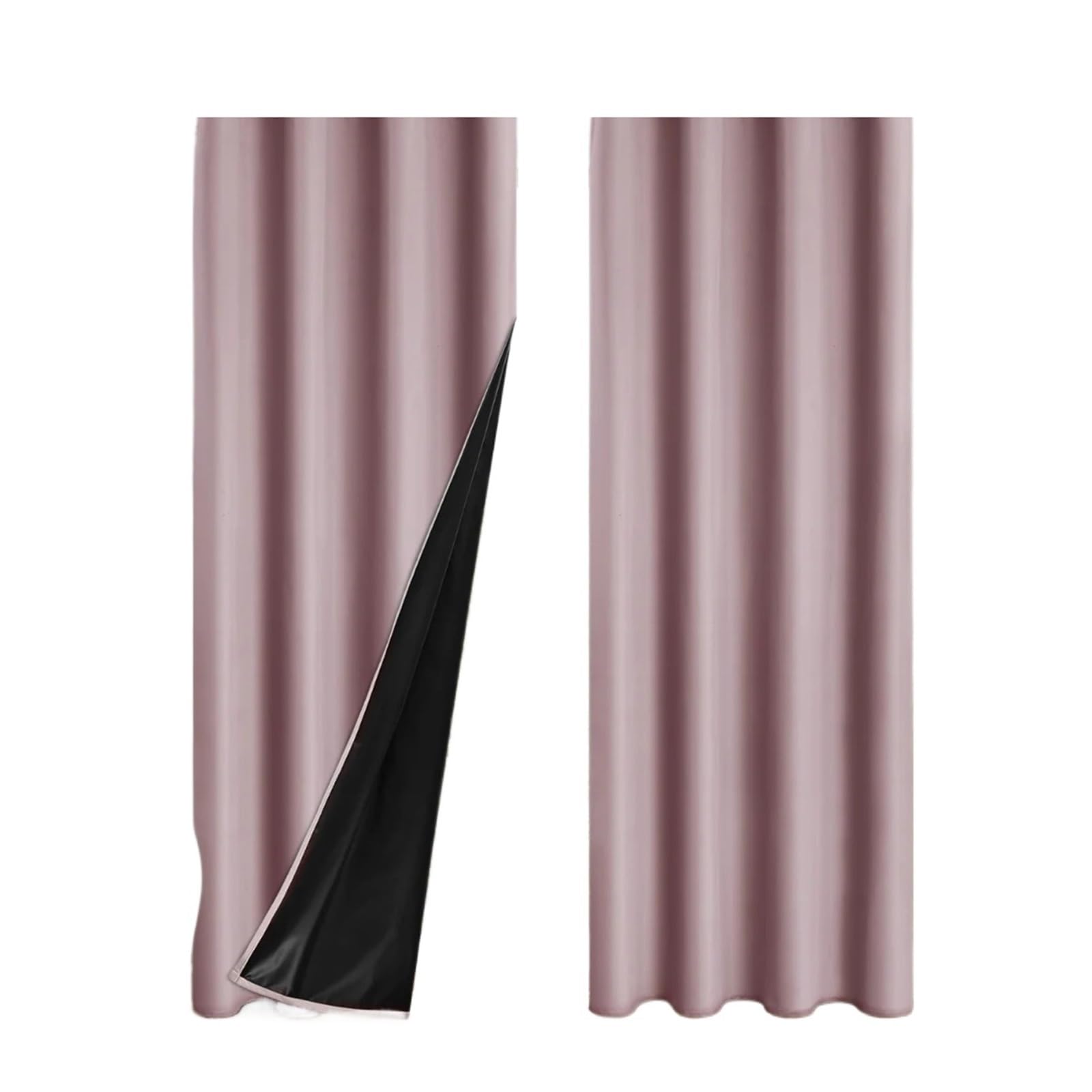MWAHJU 2pc Solid Blackout Curtains with Grommets, for Bedroom, Living Room, Kitchen, Privacy Drapes, Window Curtain For Living Room(Color 7,100X250cm)