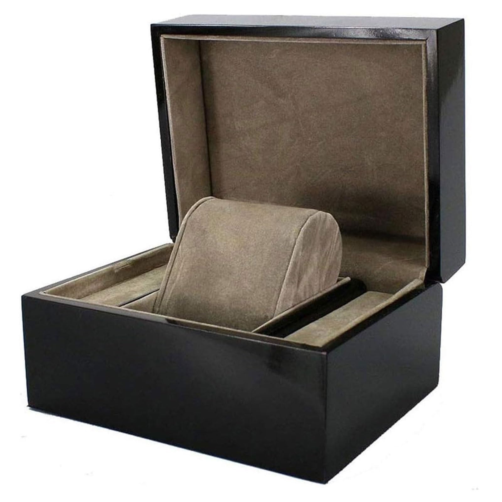 Caja portátil de madera for relojes individuales de 13,5 cm/5,3 pulgadas, for exhibir broches y joyas, ideal for relojes y accesorios valiosos.