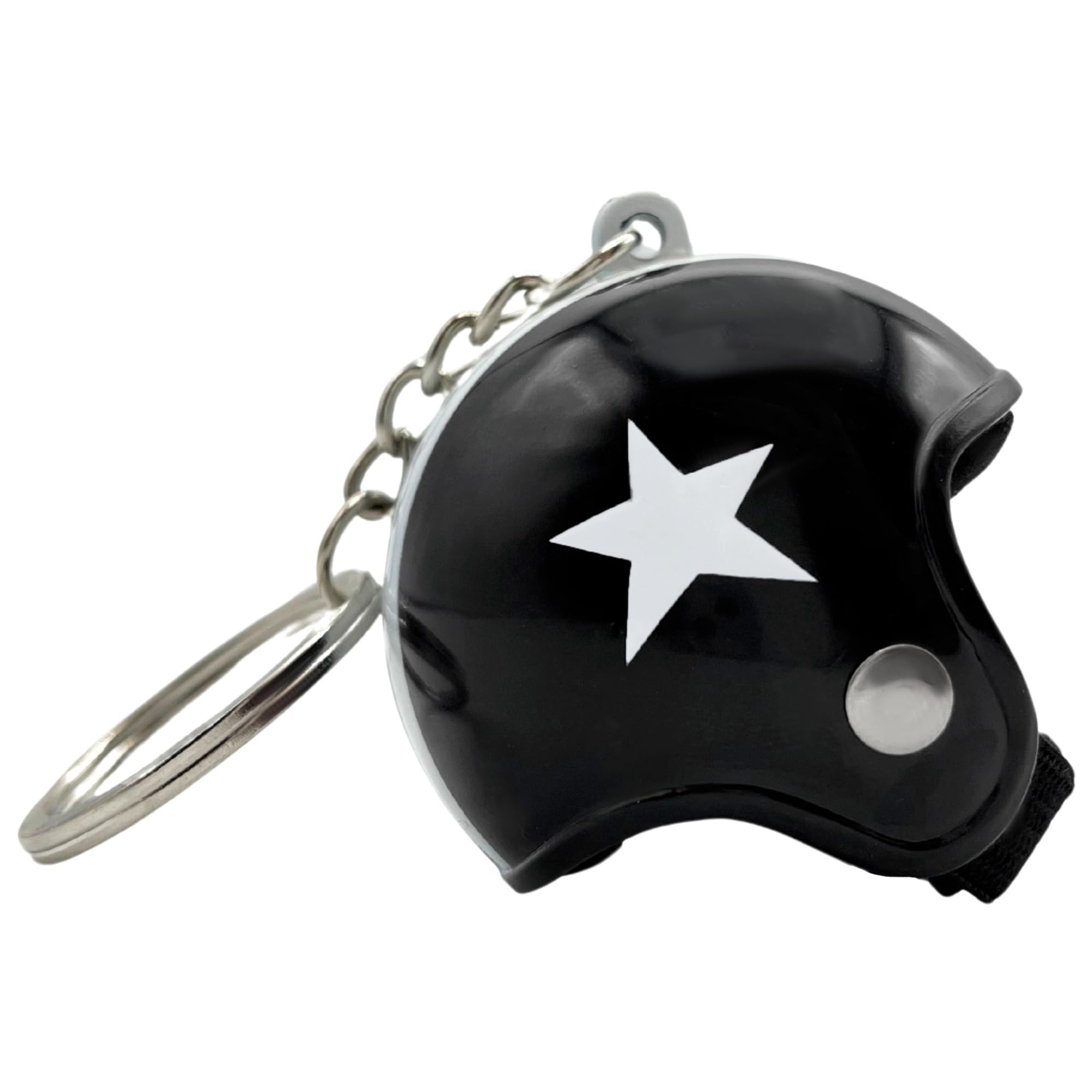 Llavero casco de Moto, Motorcycle Helmet Keychain, Negro, 1 Unidad - imagen 2