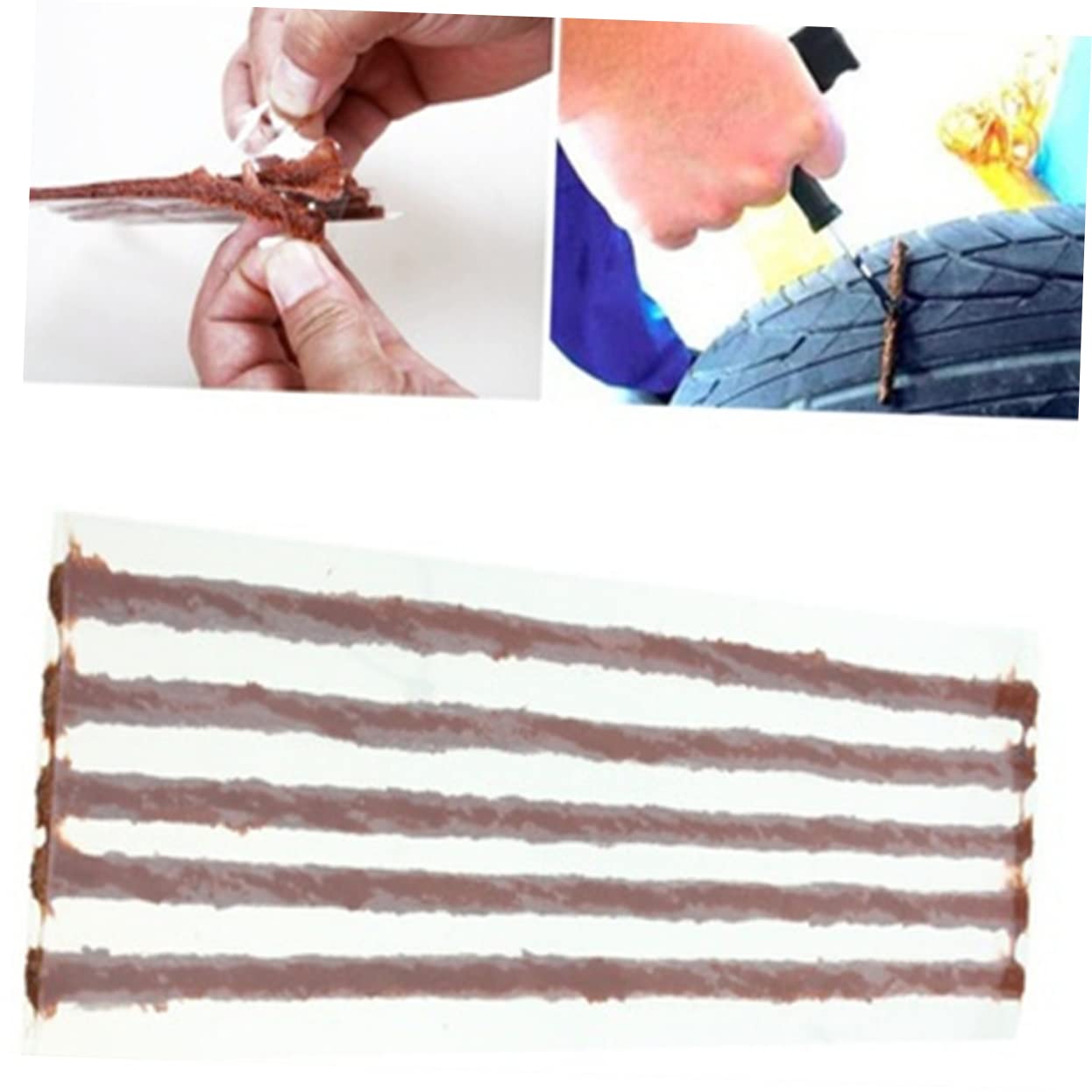 OUNONA 30Pcs Heavy Duty Tire Puncture Repair Strips Tubeless Tire Sealer Kit for Cars Motorcycles and Bicycles Quick and Tire Repair