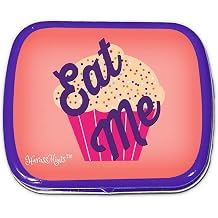 Eat Me Mints Cupcake design mint tin Novelty candy for women Chocolate Breath Mints, sugar-free