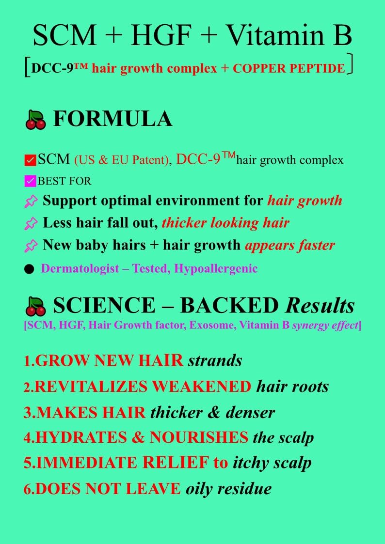 WHITESILK [SCM+ HGF 3000] (100ml) THE SCM Anti-Hair Loss Scalp Tonic ...