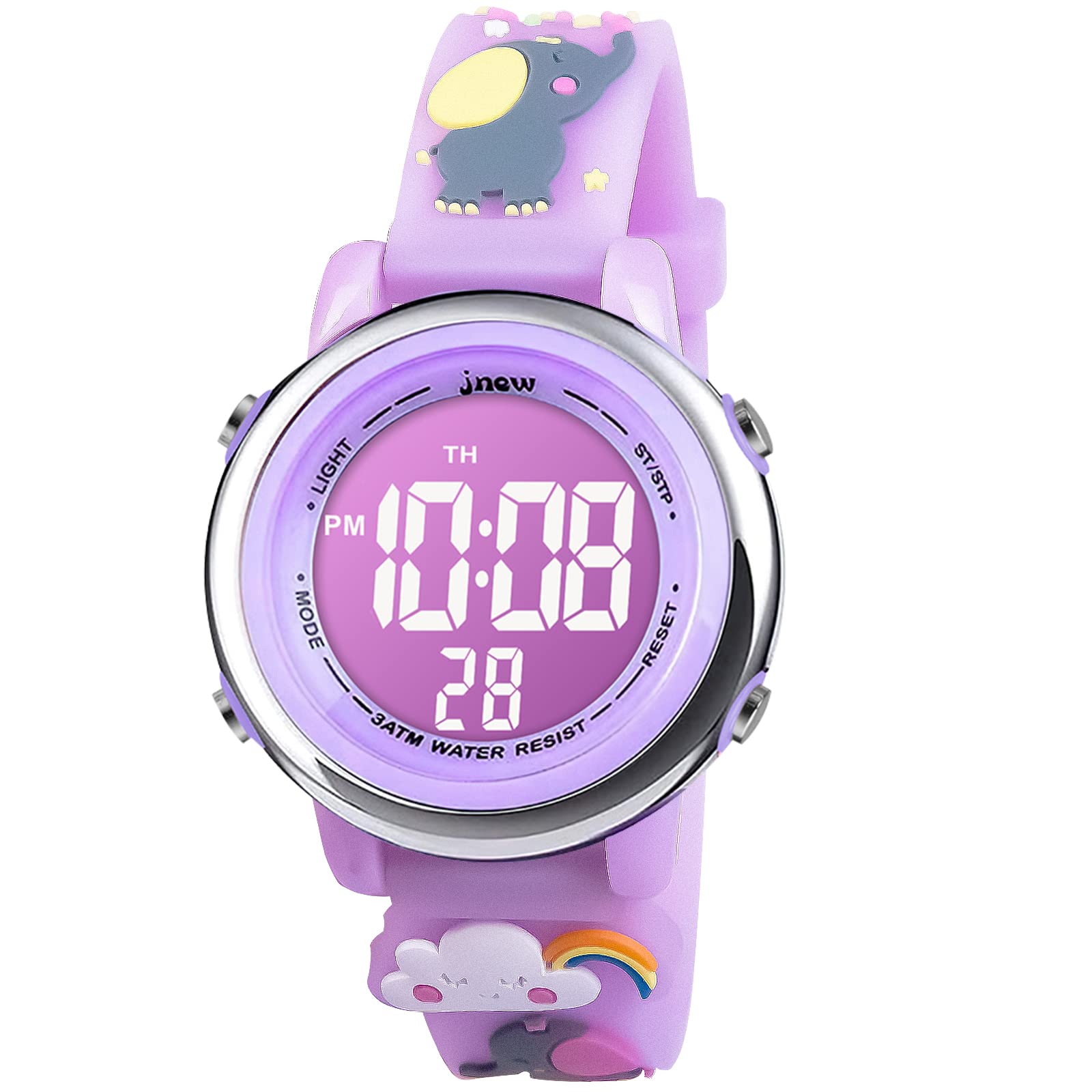 Vicloon Orologio Digitale per Bambini, Orologio da Polso per Ragazzi e Ragazze, Polso unicorno, Cartoni 3D Waterproof Retroilluminazione a 7 Colori, Visualizzazione Della Data e Dell'ora