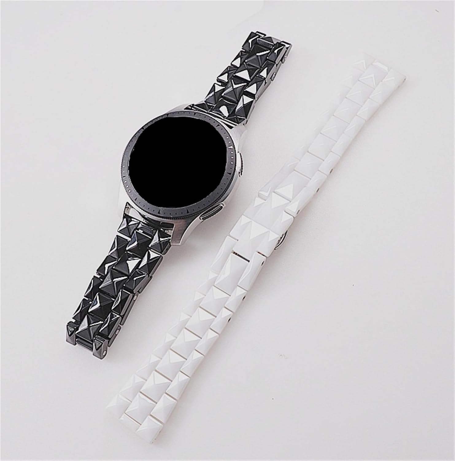 Stainless Steel Ceramic Watch Band Replacement Watch Strap Men Women Universal Watch Band
