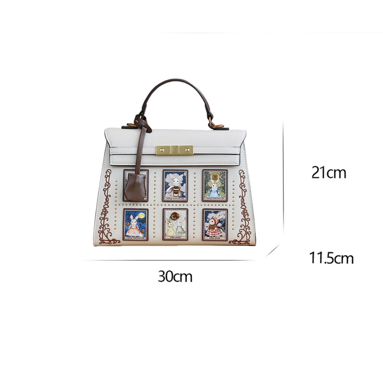 Borsa alla moda con stampa lepre con tasche multiple borsa leggera per uso quotidiano Borsa alla moda con stampa Lagomorph