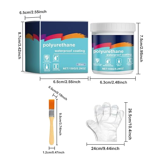 Invisible Waterproof Agent, agente impermeable transparente con pincel y guantes, adhesivo impermeable transparente de reparación para filtraciones, sellador impermeable para recubrimientos interiores y exteriores miniatura 7