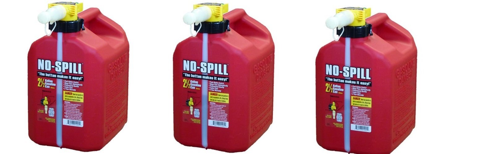 No-Spill 1405 2-1/2-Gallon Poly Gas Can (3;,PACK)