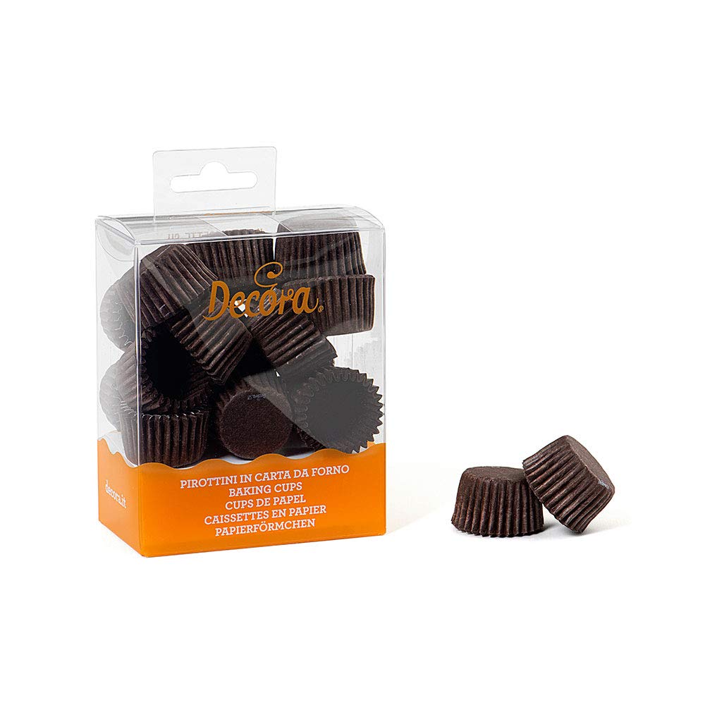 DECORA 0339630 200 Baking Cups Bon Bruno 27 X 17 MM, Carta da Forno, Brown