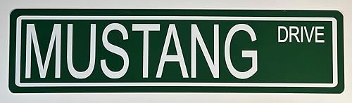 MUSTANG Drive Metal Street Sign 6 x 24 coche hot rod muscle car arte de pared regalo bar hombre cueva restaurante tienda garaje caballo se adapta a