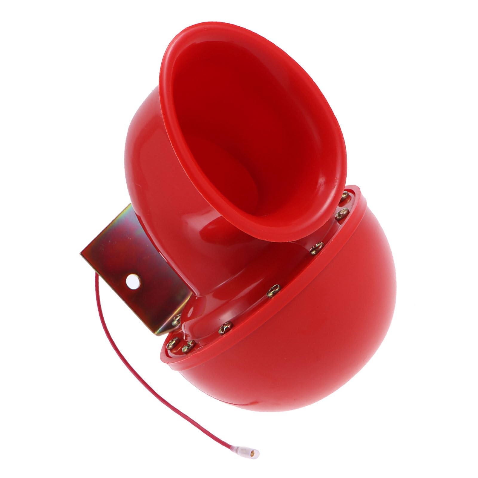SECFOU Bocina de Coche Bocina de Aire de Coche Caracol Grande Abs y Metal Roja Sonido Alto E Conducción en Ciudad y Campo