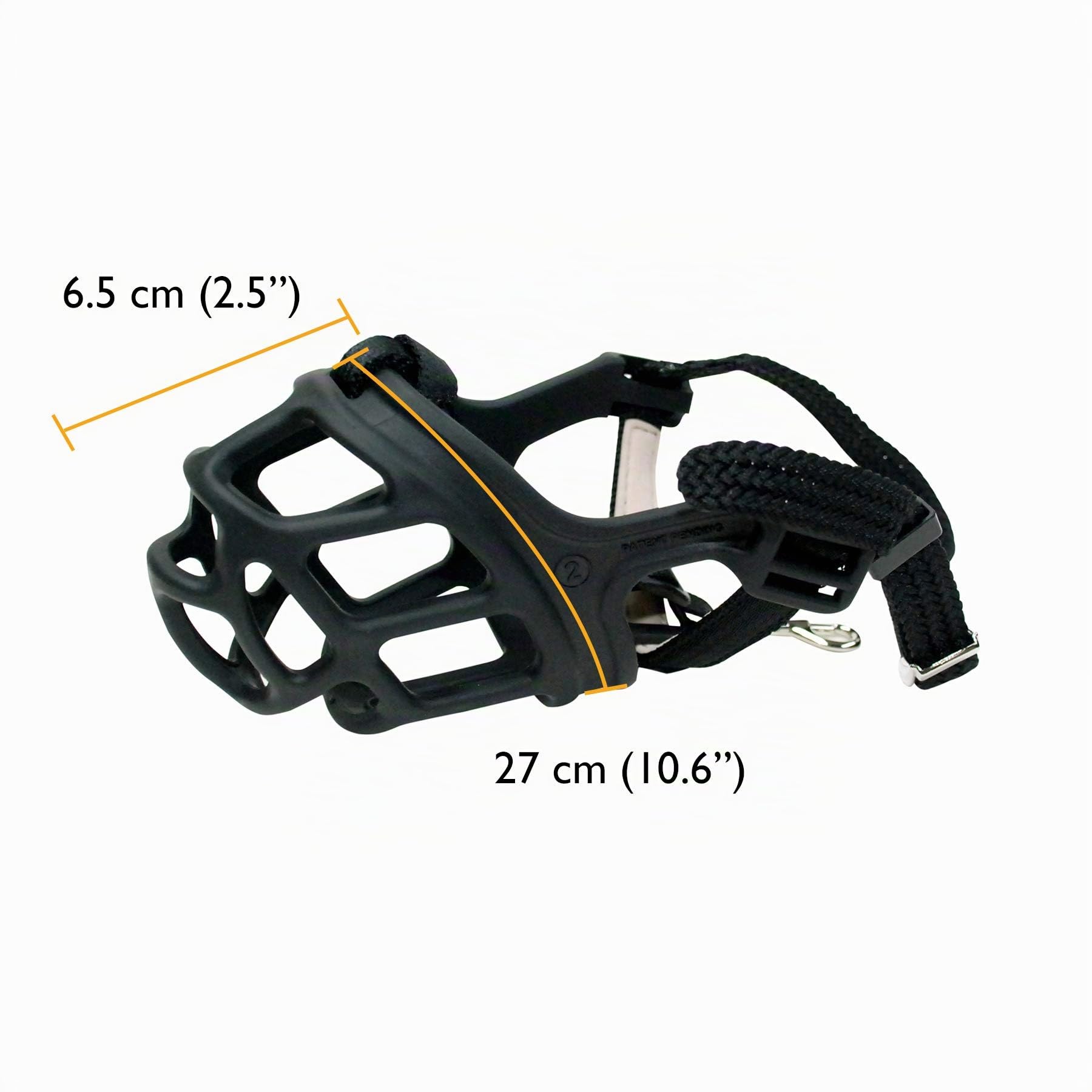 ZEUS Alpha TPR Muselière pour Petits Chiens, Design Confortable Qui empêche Les morsures, Les aboiements et la Mastication, Noir