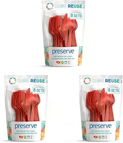 Miniatura 5 de Preserve - 11101 Preserve - Juego de cubiertos de cocina, 24 unidades, color verde manzana Manzana Verde (Apple Green),Agua,Azul