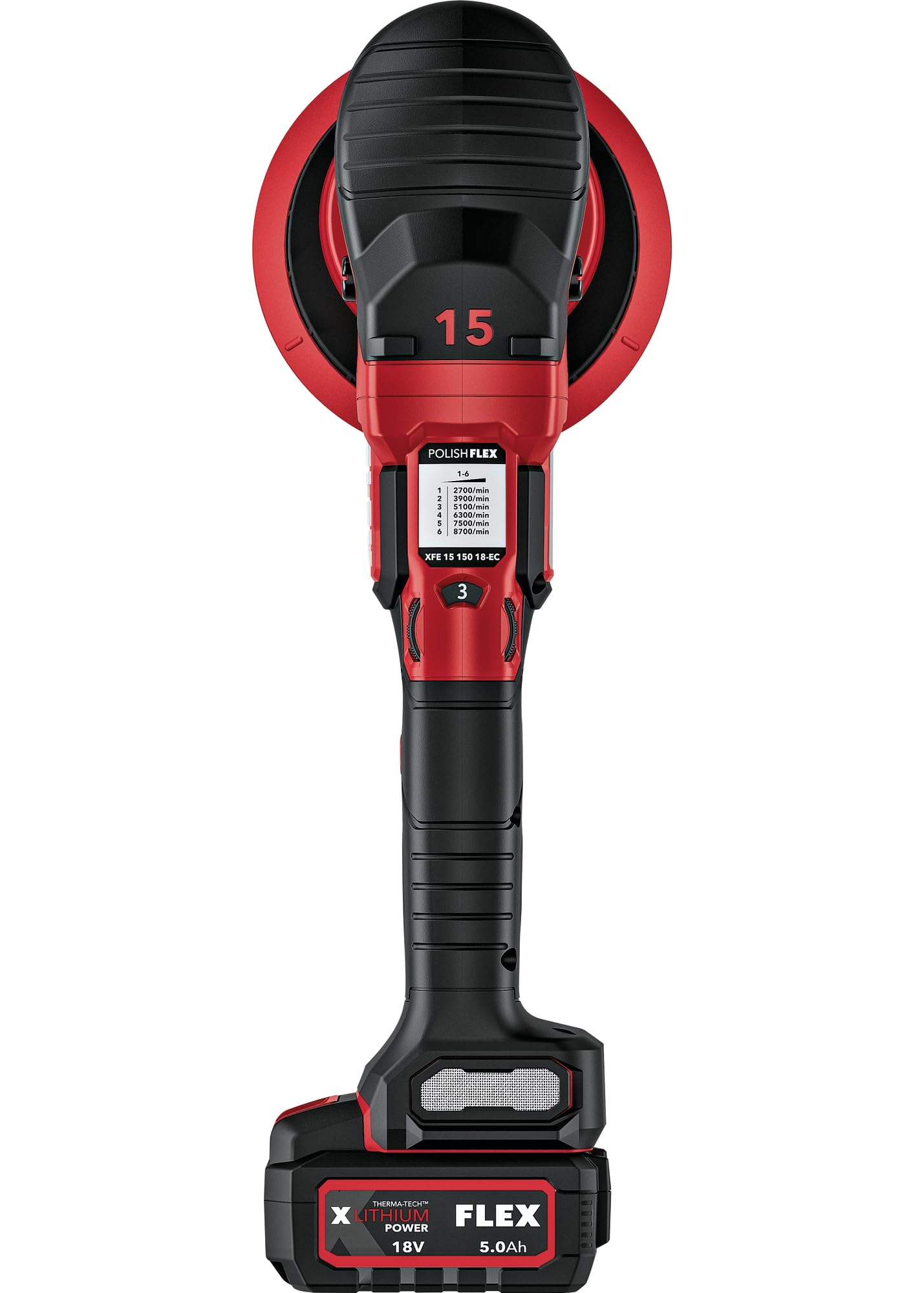 Flex XCE 8 150 18-EC, polisseuse excentrique sans fil, 18 V, roue libre