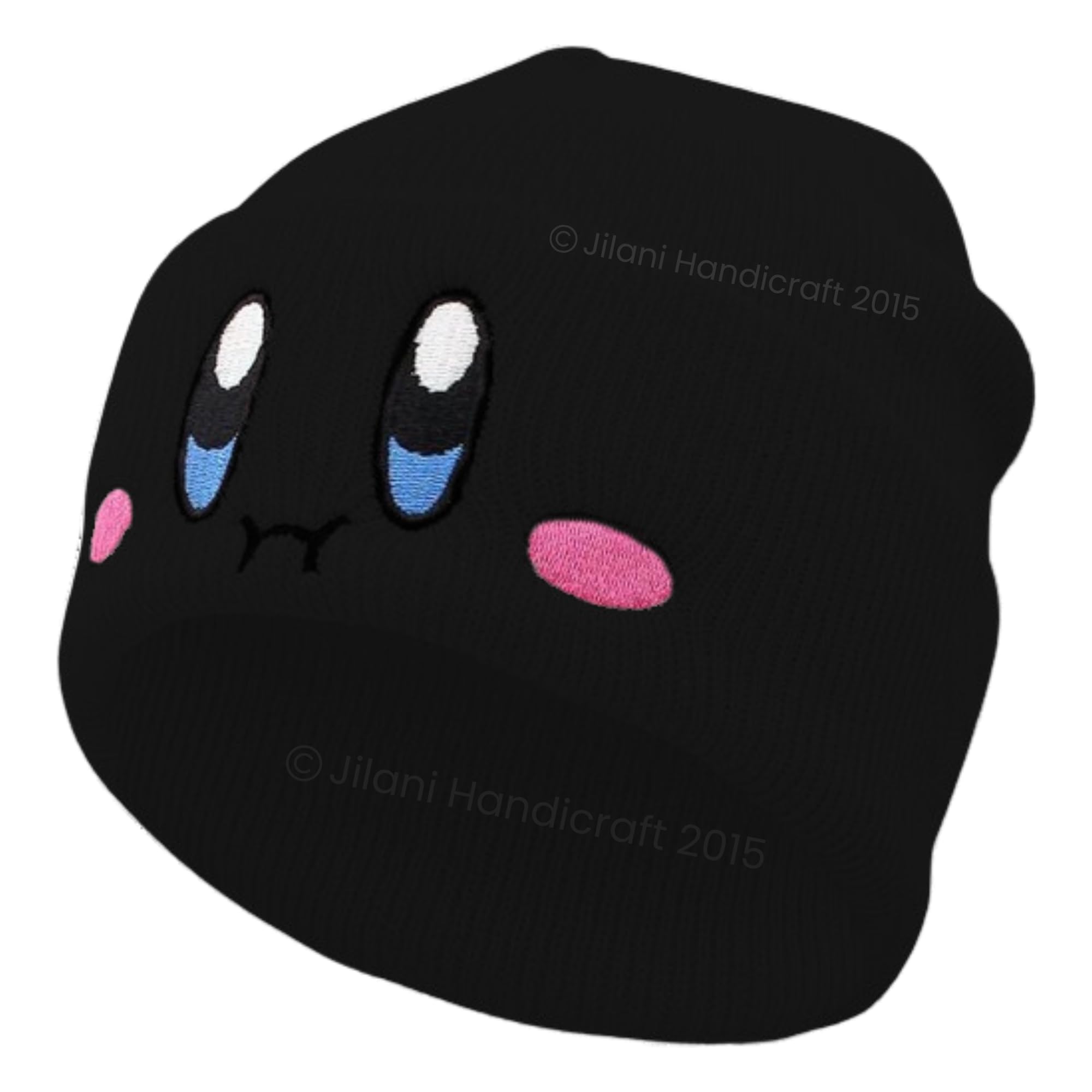 Kid-by Beanie Cute Anime Hat Kawaii Accessories Beanie Slouchy Embroided Face Knit Hats for Adult