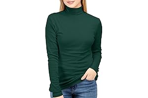 Women's Green Turtleneck