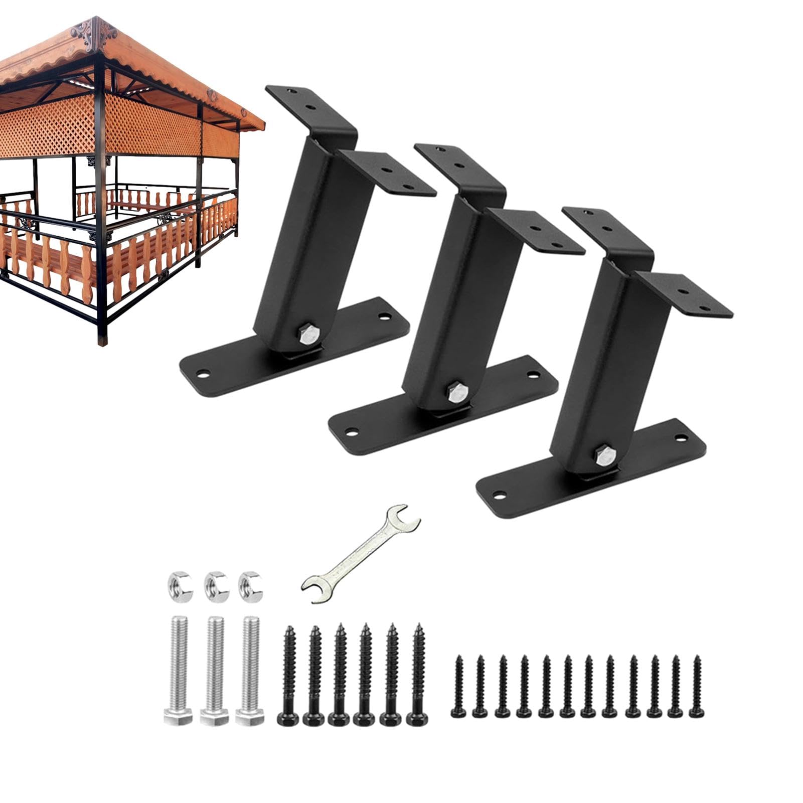 Rehausseur de toit de terrasse réglable pour support de poutre de pergola
