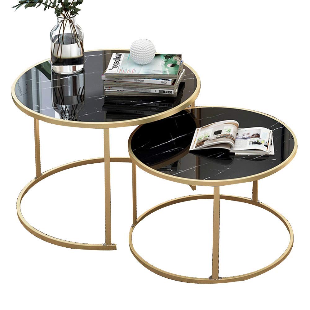Amazon.co.jp: サイドテーブル、ネストエンドコーヒーテーブルセット