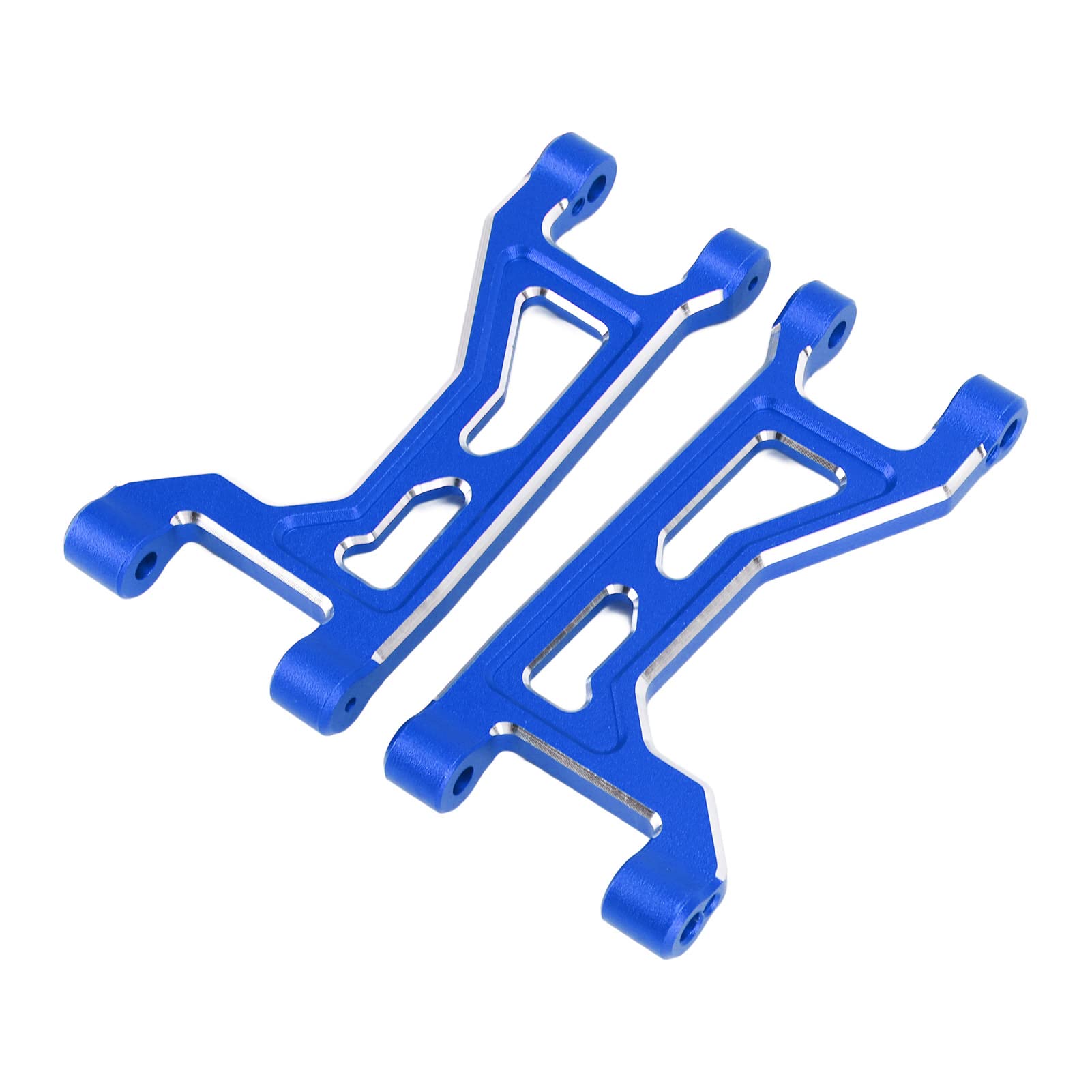 Bardzo wytrzymałe, trwałe, odporne na zużycie części do samochodów Traxxas 1/10 MAXX 2.0 RC ze stopu aluminium przód tył u góry dolne ramiona do zawieszenia 4-częściowy zestaw (ciemnoniebieski)