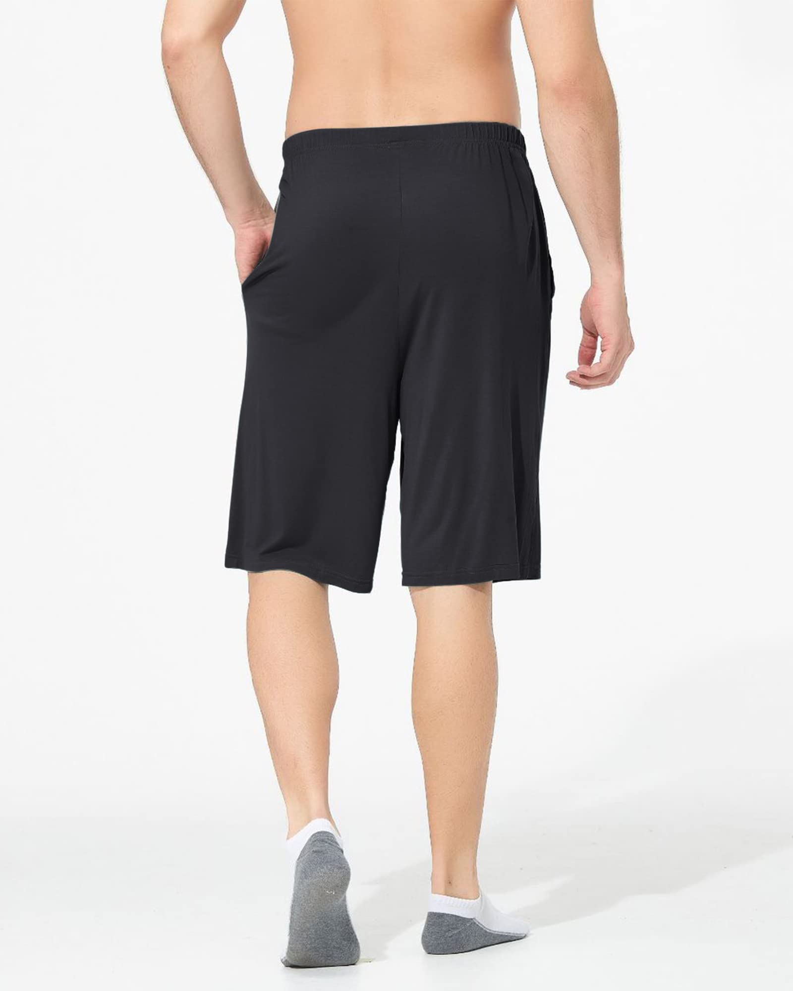 Homme Bas de Pyjama Shorts Oversize Extensible Sommeil Vêtement De Nuit Pyjama Short Sport Séchage Rapide en Modal - Léger Respirant