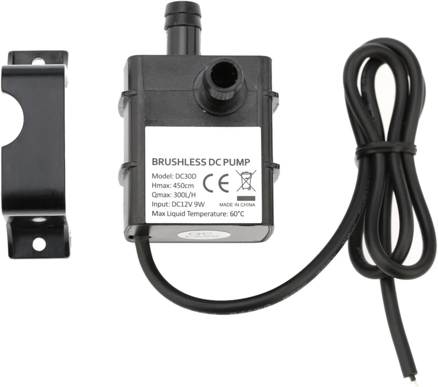 Ultra-quiet Mini DC12V 9W Brushless Water Oil Pump Submersible Fountain Aquarium Circulating 300L/H Lift 450cm 1Pcs
