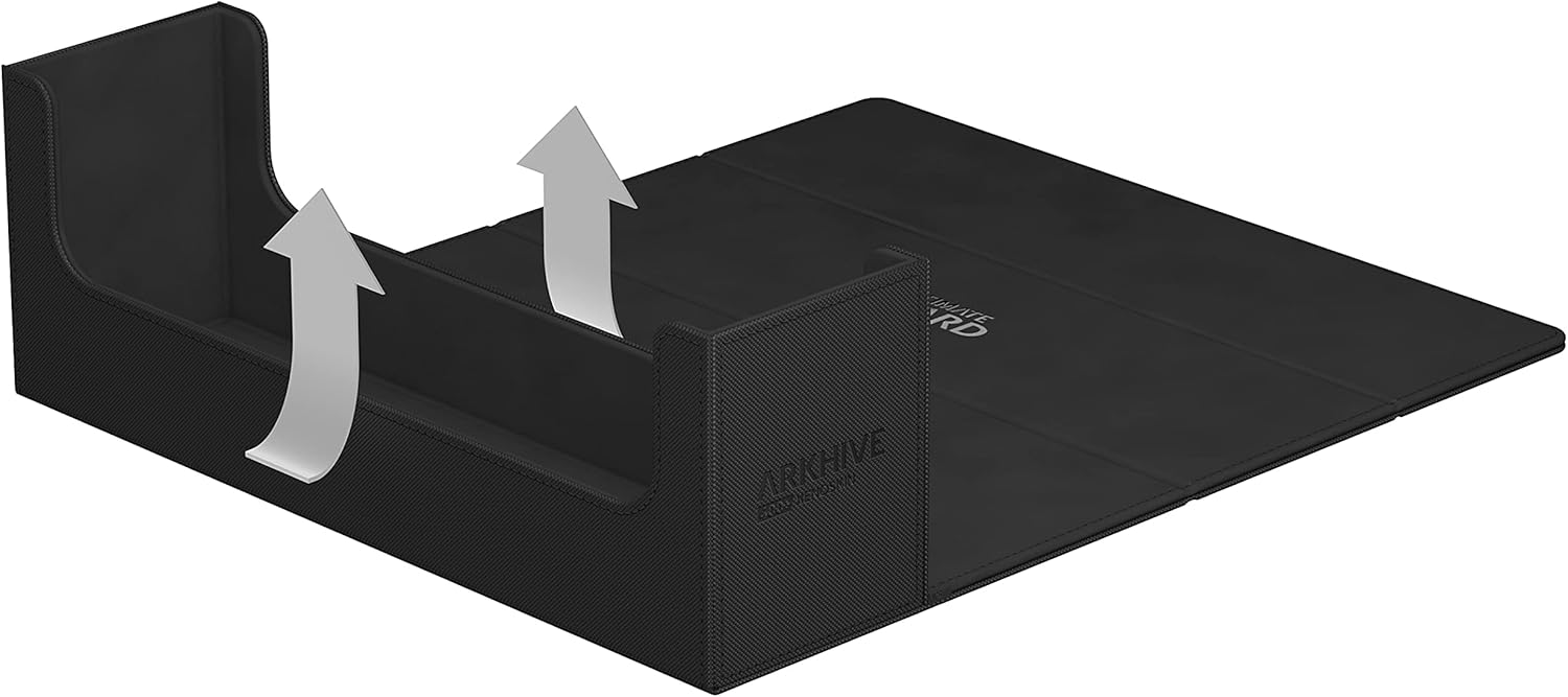 Ultimate Guard Arkhive 400+, Deck Case for 400 Double-Sleeved TCG Cards, Black, Compatible with Boulders, Magnetic Closure & Microfiber Inner Lining