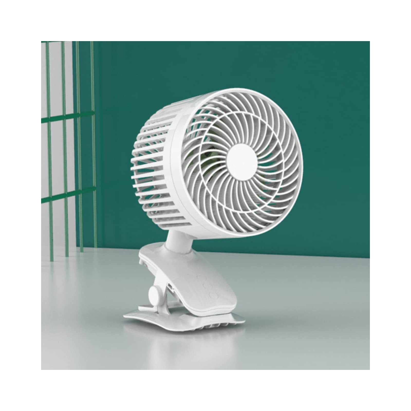 Ventilateur de poussette rechargeable portable USB silencieux à clipser
