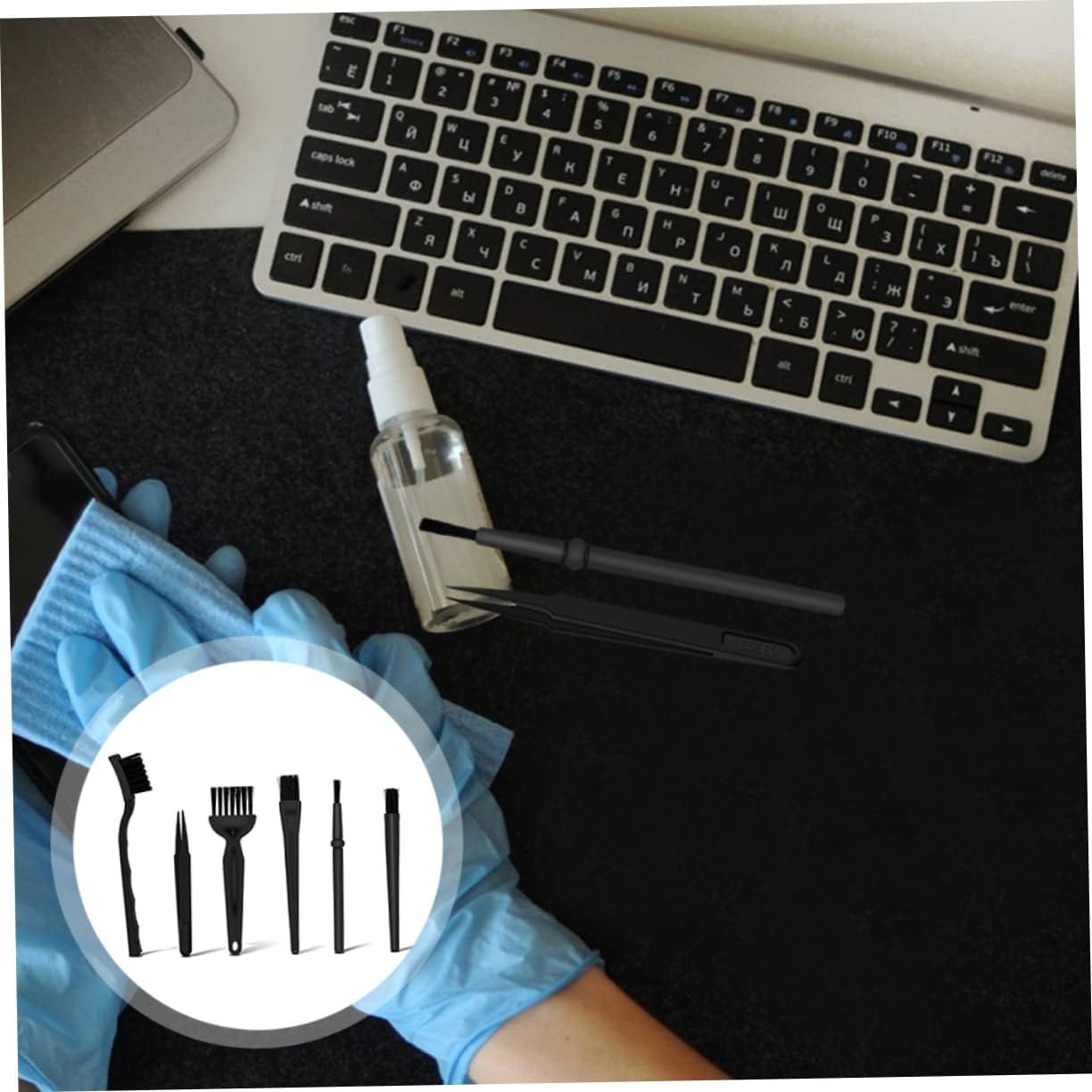 GLEAVI 3sets Portable -Static Cleaning Brush for Electronics Kit for Computer Keyboard and PCB Maintenance High-Temperature Resistant Safe for Components