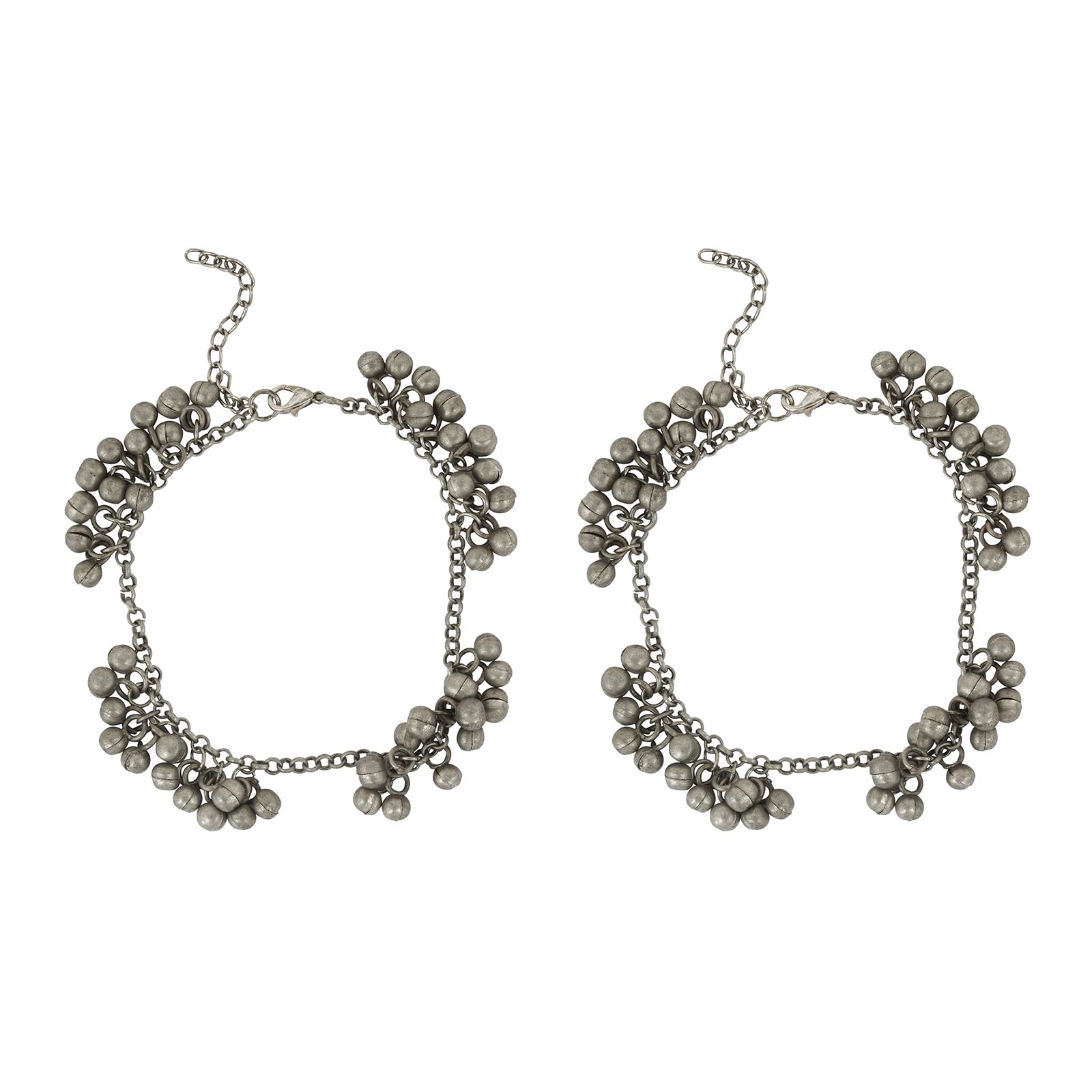 TEEJH Nazreen Silver Oxidised Ghungroo Anklet (B0BSGW27BZ) Amazon Price History, Amazon Price Tracker