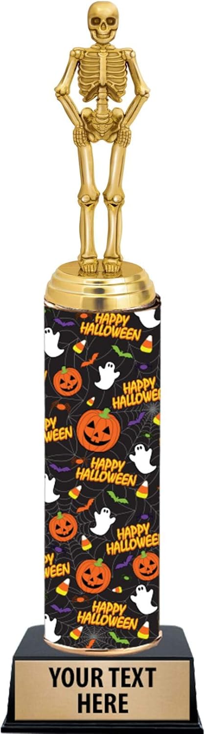 Crown Awards Halloween Trophy, 10" Halloween Skeleton Costume Trophies with Engraving Included Prime