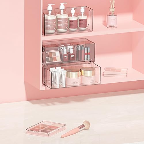 Miniatura 2 de Cajones de almacenamiento apilables de plástico transparente, organizador de cajones de baño, organizador de gabinete de medicina, organizadores de