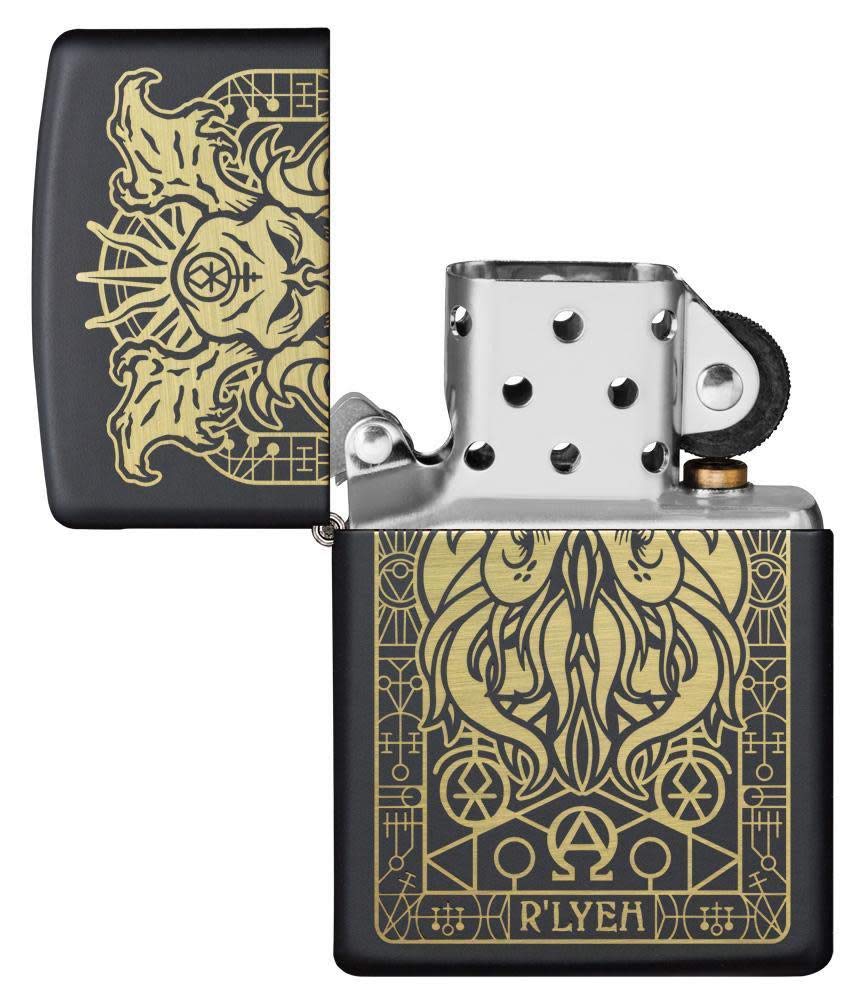 Zippo Unisex's Mythos Design (Cthulhu) Lighter, Black Matte, One Size