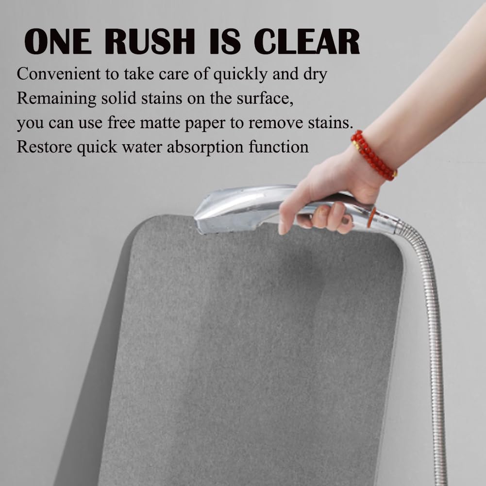 Alfombrilla de ducha antideslizante, alfombra de baño suave de secado rápido para mayor seguridad, accesorio de baño ideal para todas las edades, 60 x 40 cm
