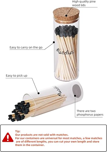 Vista 4 de Juego de 2 tarros de cristal para casa de campo con tachuelas y tapa de corcho, juego de 2 tarros de cristal de granja para decoración del hogar