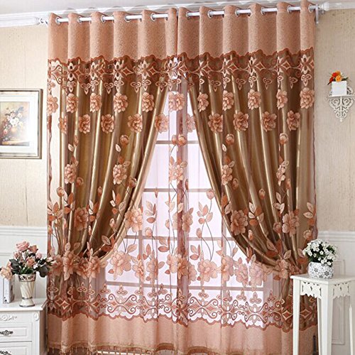 Tenda trasparente in voile, per portafinestra, per...