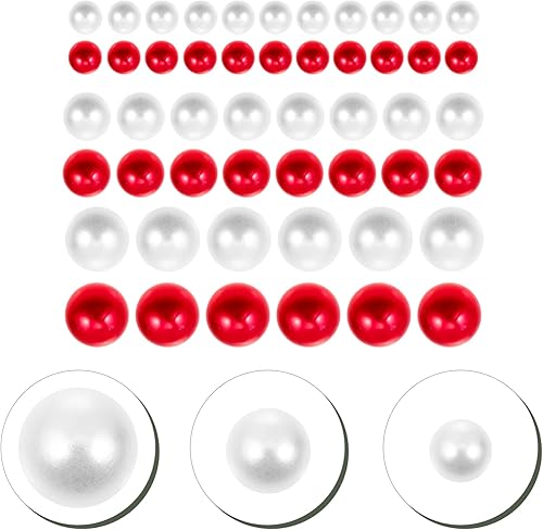 Miniatura 6 de Sewroro 500 cuentas de perlas de imitación flotantes para jarrones, sin agujero, perlas, jarrón, cuentas de maquillaje (tamaño mixto, colores 2)