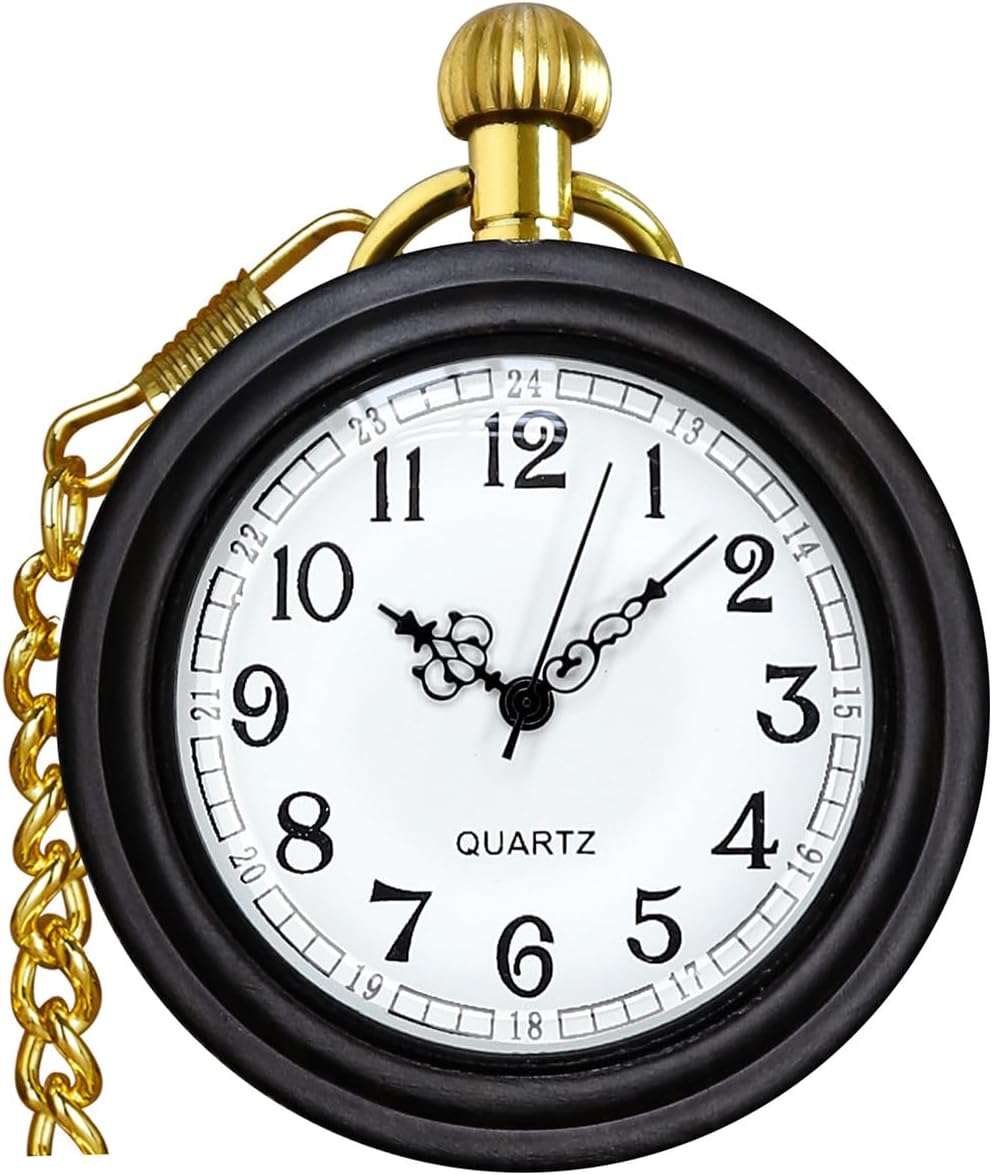 Vintage Quartz Pocket Watches for Men with Chains, Togo Ubuy