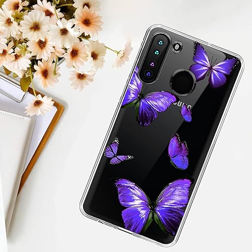 Miniatura 6 de Funda transparente compatible con Galaxy A21, Samsung A21 para niñas y mujeres, bonita funda protectora de TPU suave a prueba de golpes para Samsung