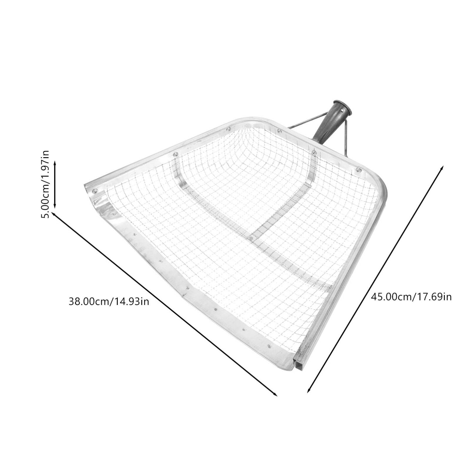 Happyyami Pala Pequeña de Hierro Multifuncional para Cedazo de Suelo y Colador, Herramienta Segura para Jardinería y Manejo de Flores en Plata