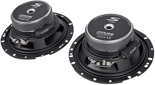 Miniatura 6 de (2) pares ALPINE S-S65C 240w 6.5 pulgadas de altavoces de componentes de coche con ALPINE S-A32F 4 canales S-Series amplificador de audio para