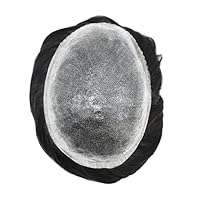 Vista 6 de Toupee - Pieza de cabello humano para hombre, sistema de reemplazo de cabello, piezas de pelo de poliuretano para hombres, tupé, protesis capilar