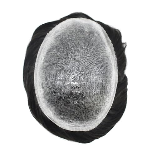 Miniatura 9 de Toupee Hair Piece For Men Real Human Hair Poly Skin Mens Toupee Hair System Men Hair Pieces Replacement System For Men Protesis Capilar Para