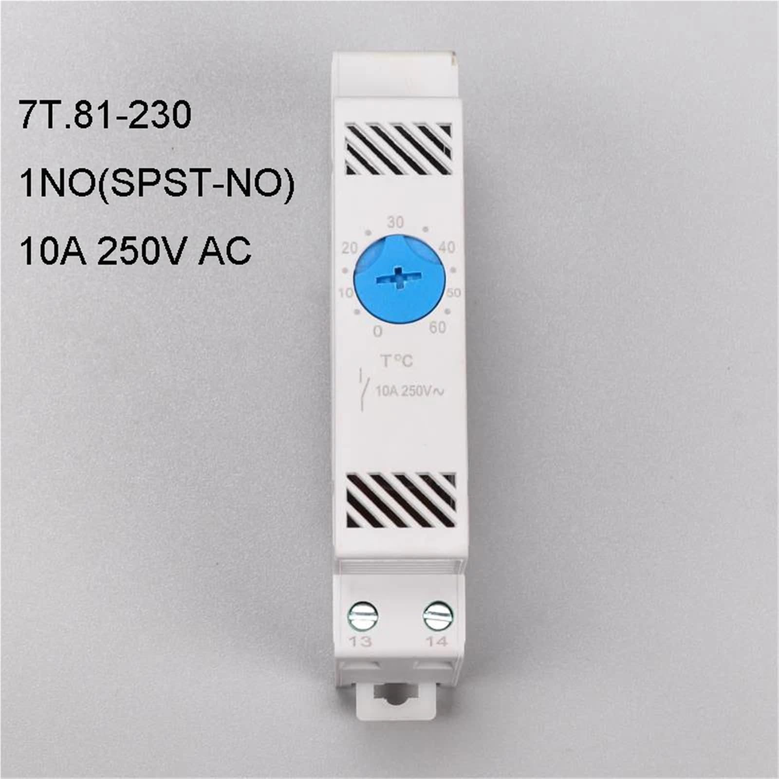 Termostato Regolatore di temperatura industriale for guida DIN (NO e NC)(240 0-60 degree)