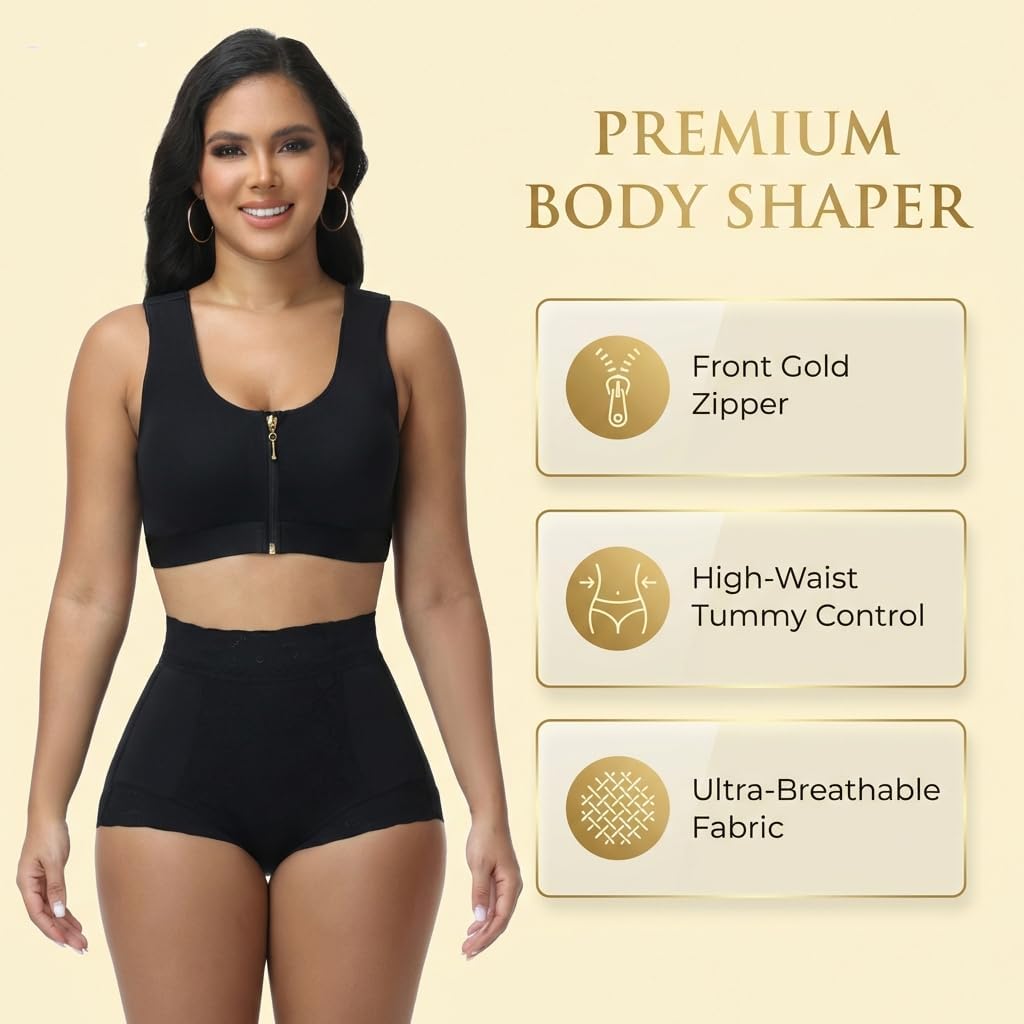JOSHINE Post Surgery Compression Bra for Women's Front Closure Mastectomy Bras Full Coverage Compression Bra