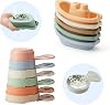 Baby Bath Toys for 1 2 3 4 Year Olds Toddler Kids - 11PCS Mould Free Water Play Swimming Pool Toys No Mould Floating Boats and Spoons for Boys Girls(Neutral Color)