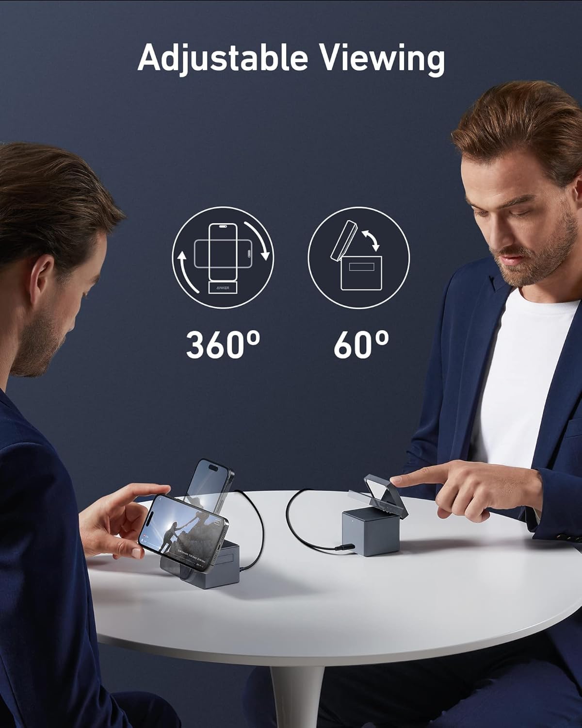 Anker MagSafe - Supporto caricabatterie wireless, cubo 3 in 1, supporto pieghevole per ricarica rapida da 15 W, per iPhone 17/16/15, Apple Watch 1-8/Ultra, AirPods (caricatore USB-C da 30 W e panno di